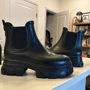 H&M platform rain rubber boots